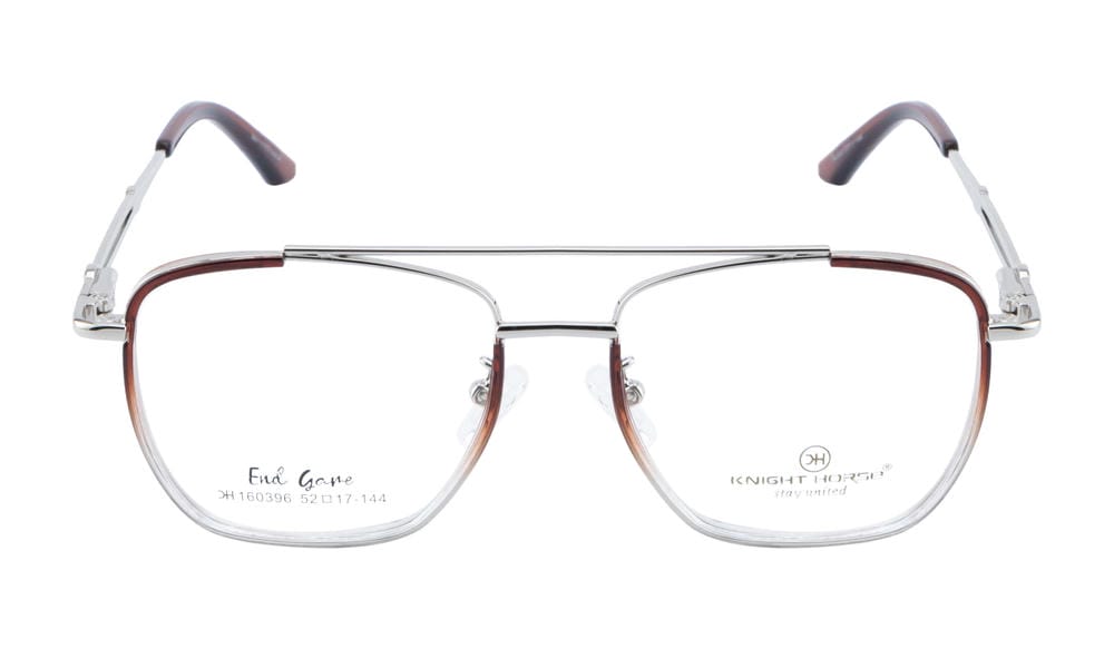 Knight Horse Geometric Double-Bridge Frame with Dual-Tone Design