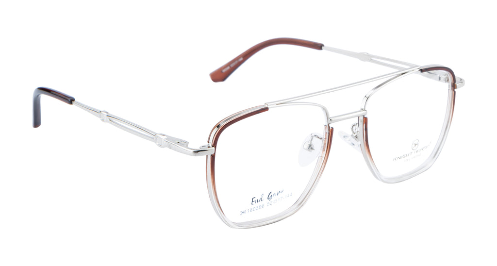 Knight Horse Geometric Double-Bridge Frame with Dual-Tone Design