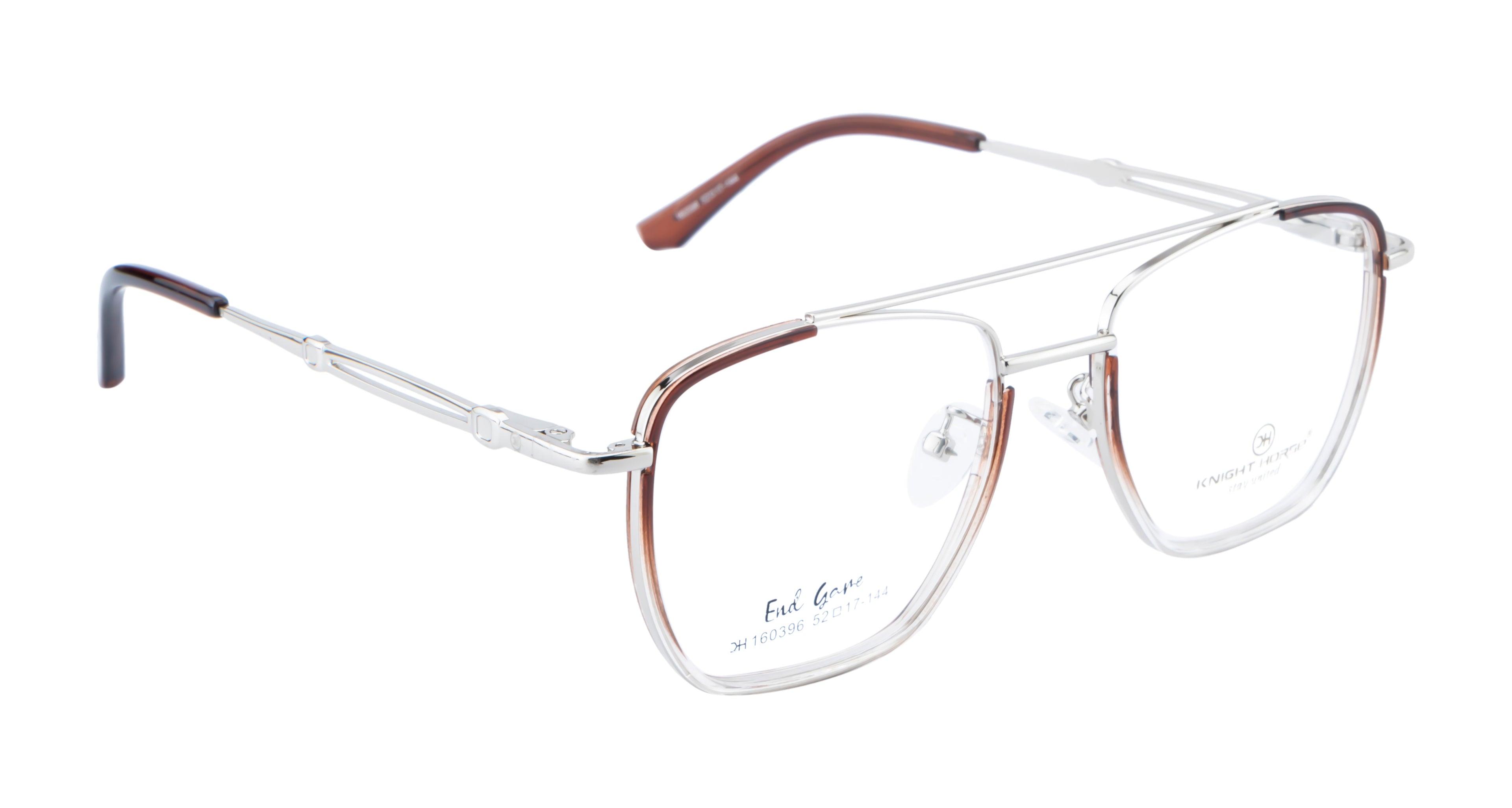 Knight Horse Geometric Double-Bridge Frame with Dual-Tone Design