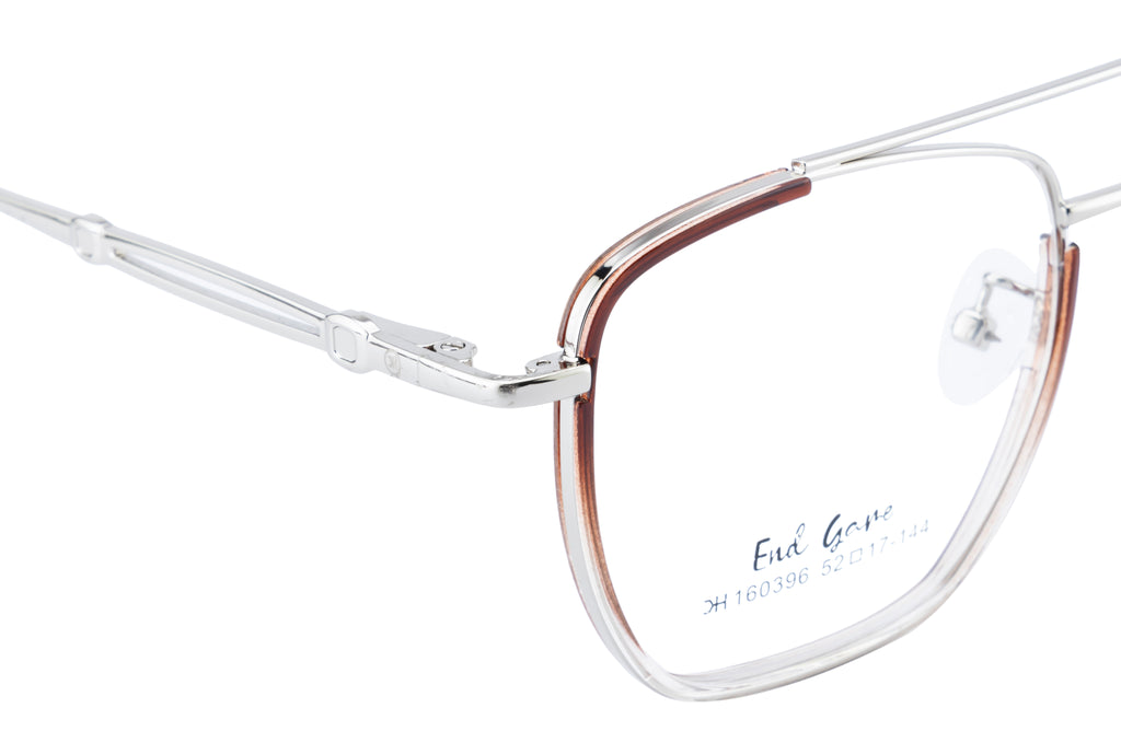 Knight Horse Geometric Double-Bridge Frame with Dual-Tone Design