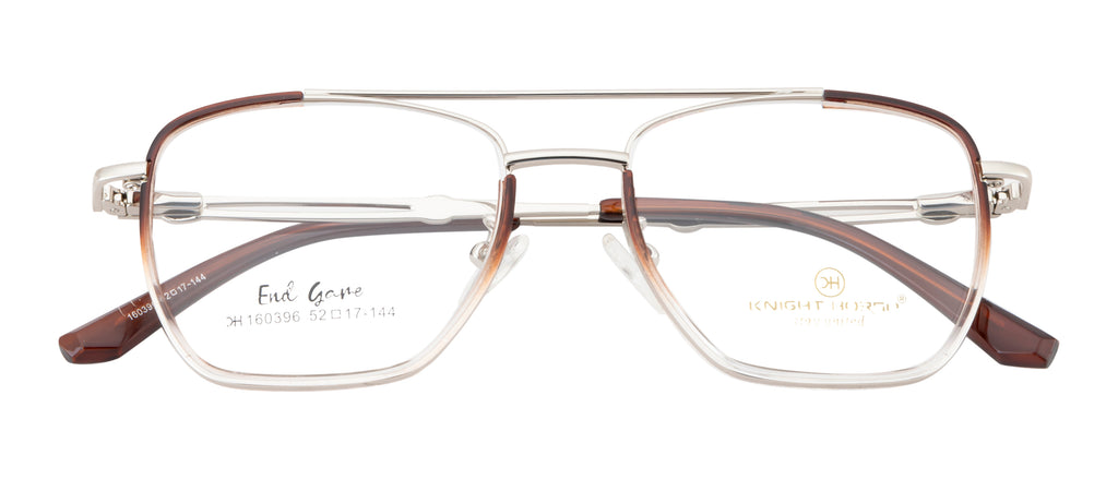 Knight Horse Geometric Double-Bridge Frame with Dual-Tone Design