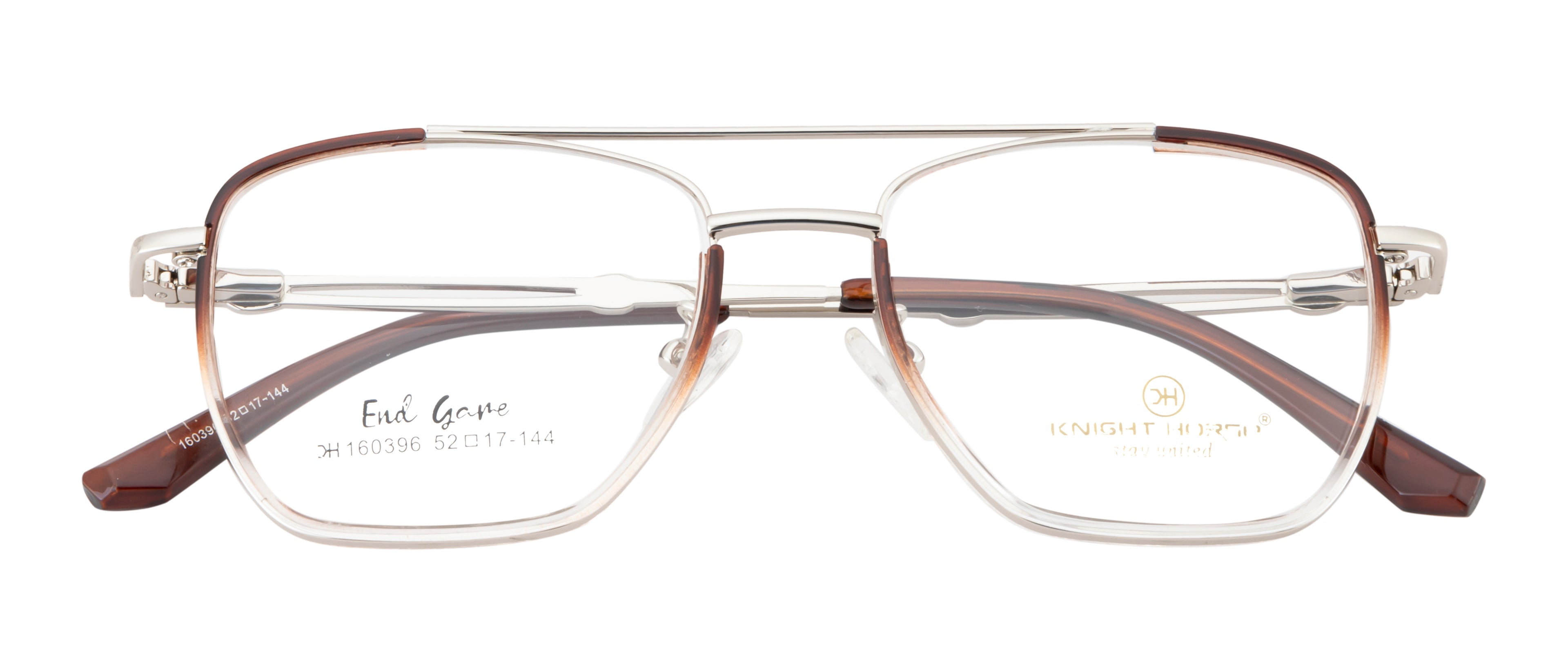 Knight Horse Geometric Double-Bridge Frame with Dual-Tone Design