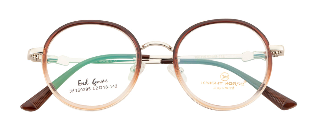 Elegant Silver & Brown Round Frame