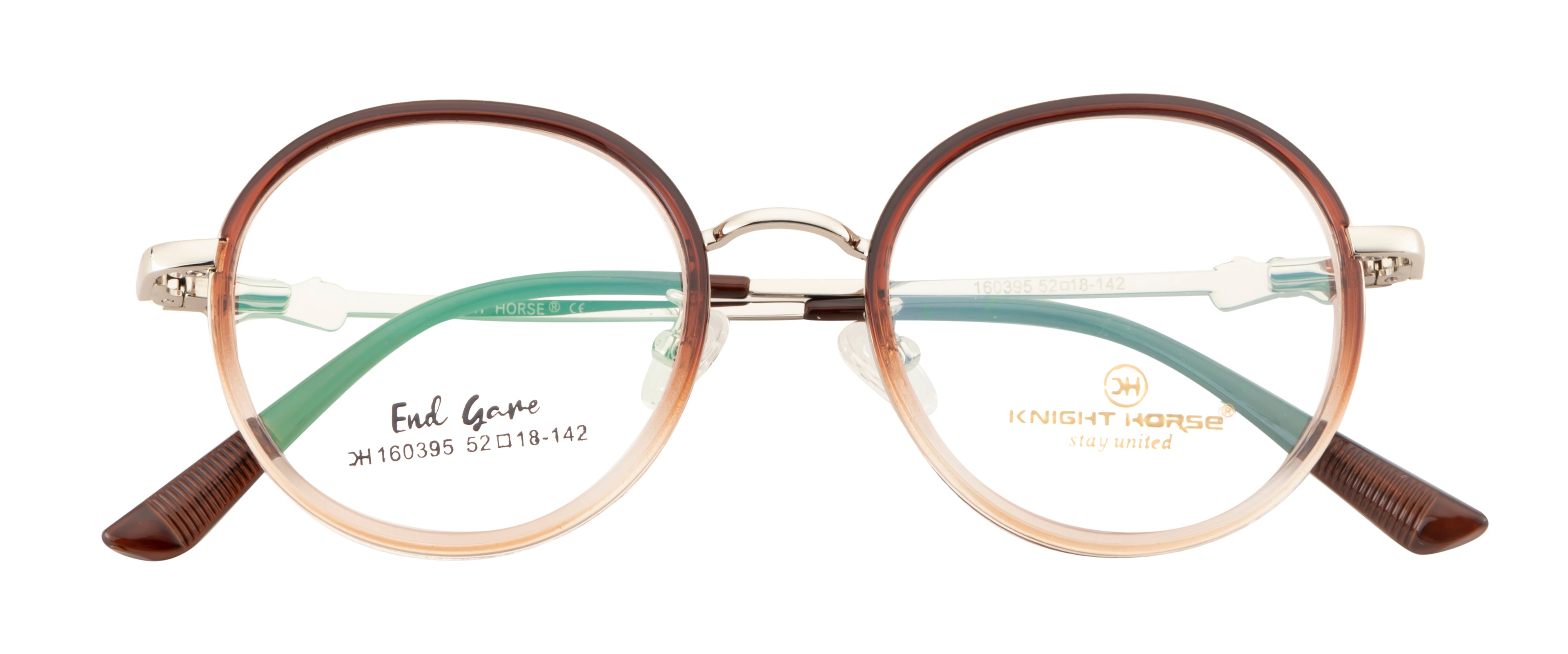 Elegant Silver & Brown Round Frame