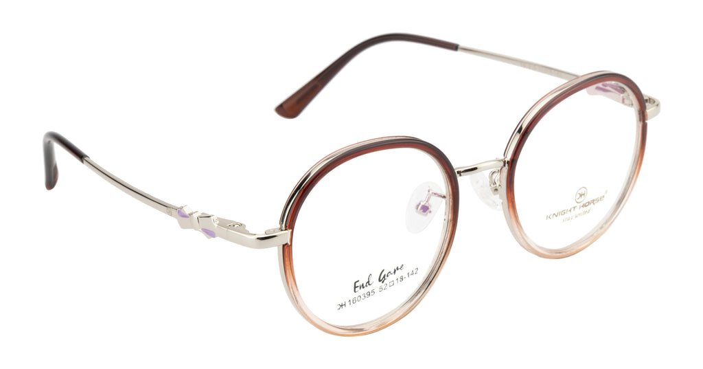 Elegant Silver & Brown Round Frame