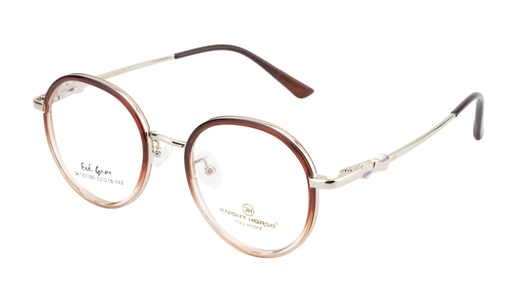 Elegant Silver & Brown Round Frame