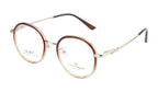 Elegant Silver & Brown Round Frame