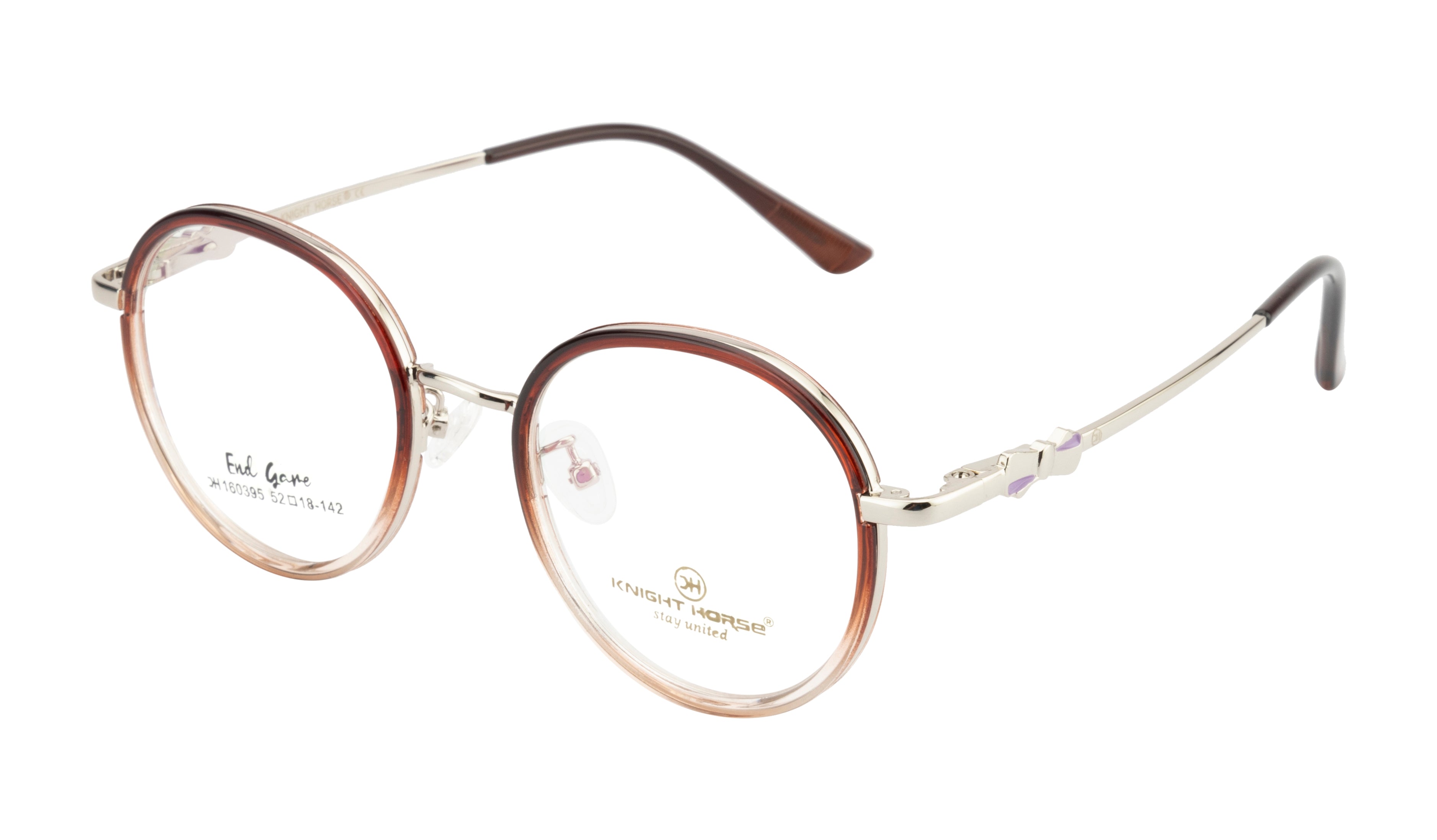 Elegant Silver & Brown Round Frame
