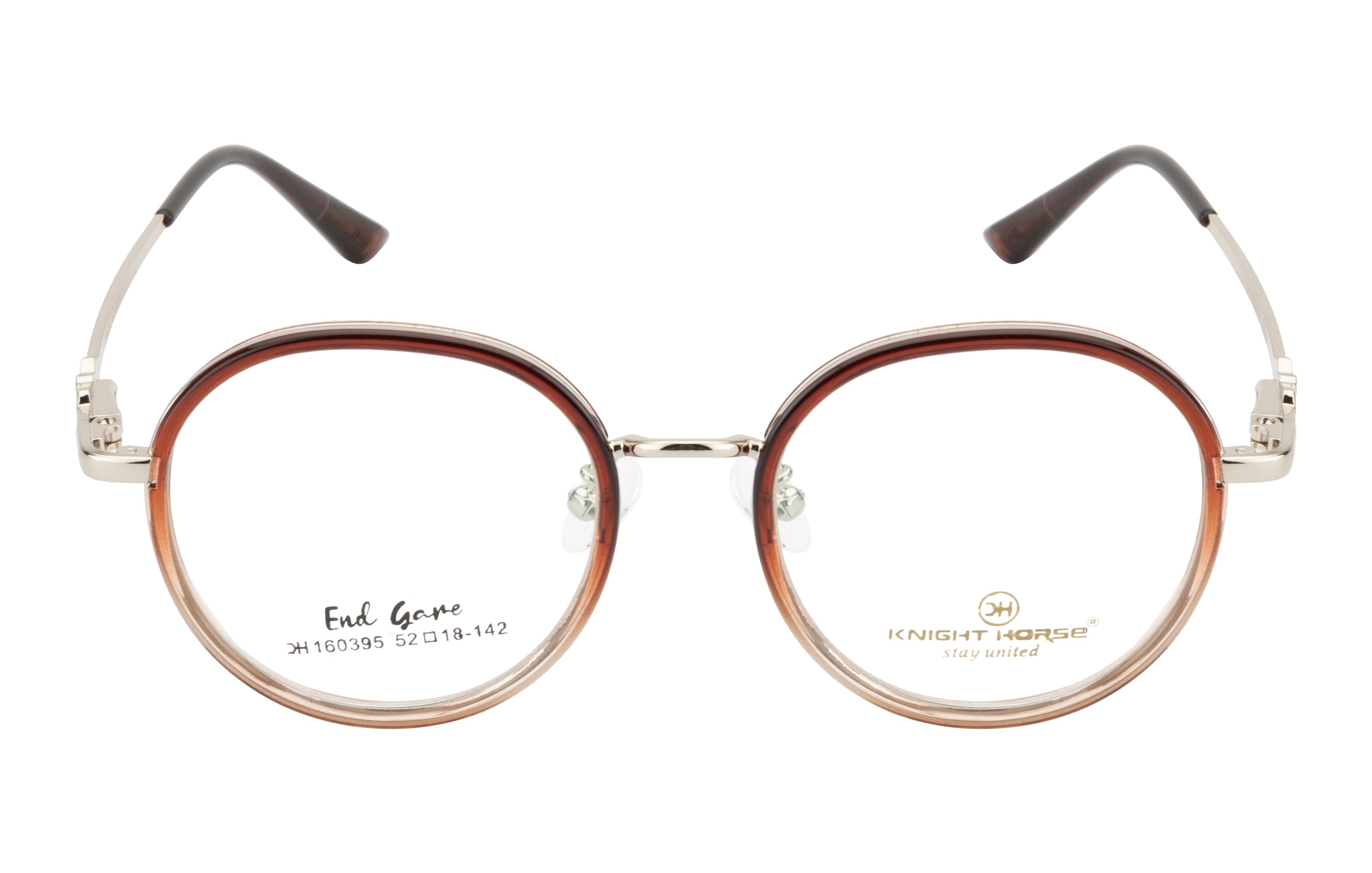 Elegant Silver & Brown Round Frame