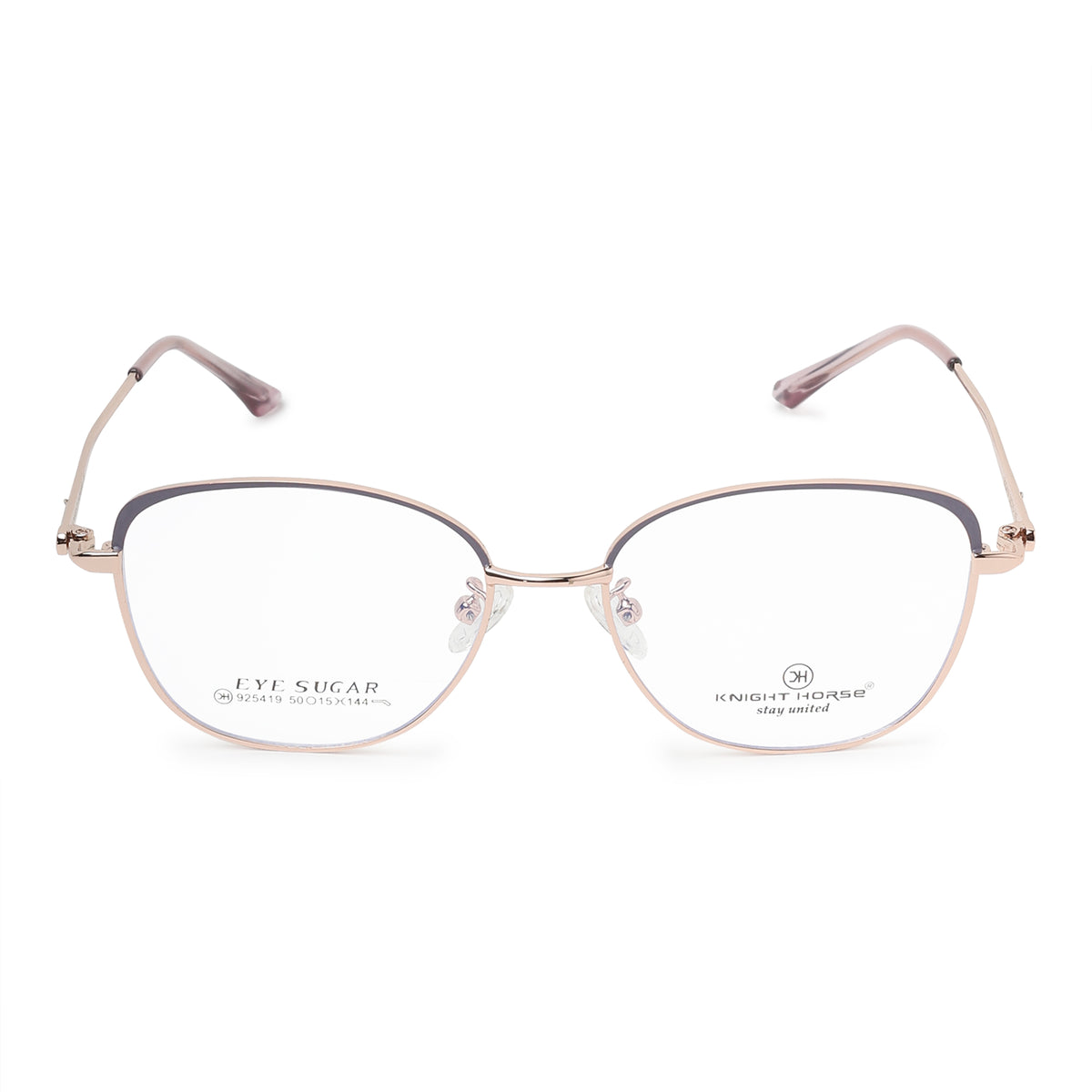 Knight Horse Women Rose Gold Cat-Eye Metal frame