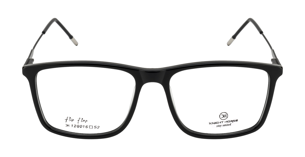Black Acetate & Metal Fusion Eyewear Frame