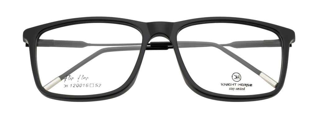 Black Acetate & Metal Fusion Eyewear Frame