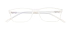 Crystalcontours Rectangle: White Transparent Matte Tr90 Eyewear