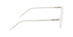 Crystalcontours Rectangle: White Transparent Matte Tr90 Eyewear