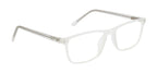 Crystalcontours Rectangle: White Transparent Matte Tr90 Eyewear