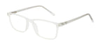 Crystalcontours Rectangle: White Transparent Matte Tr90 Eyewear