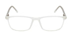 Crystalcontours Rectangle: White Transparent Matte Tr90 Eyewear