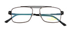 DualTone Rectangle Metal Eyewear with Double Bar Spring Hinges