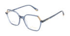 Chic And Contemporary Acetate Eyewear Frame In Glossy Blue & Beige Color
