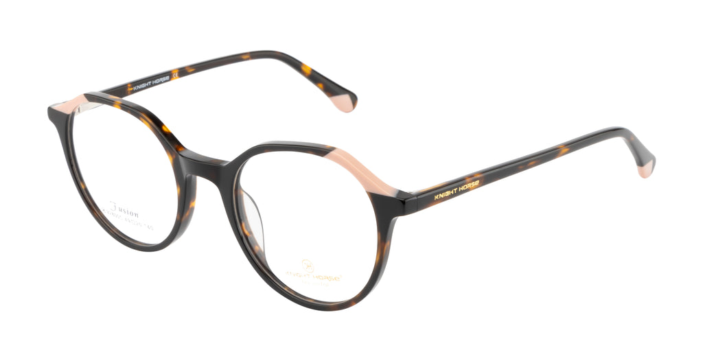 Chic And Contemporary Acetate Eyewear Frame In Brown & Pink Hues