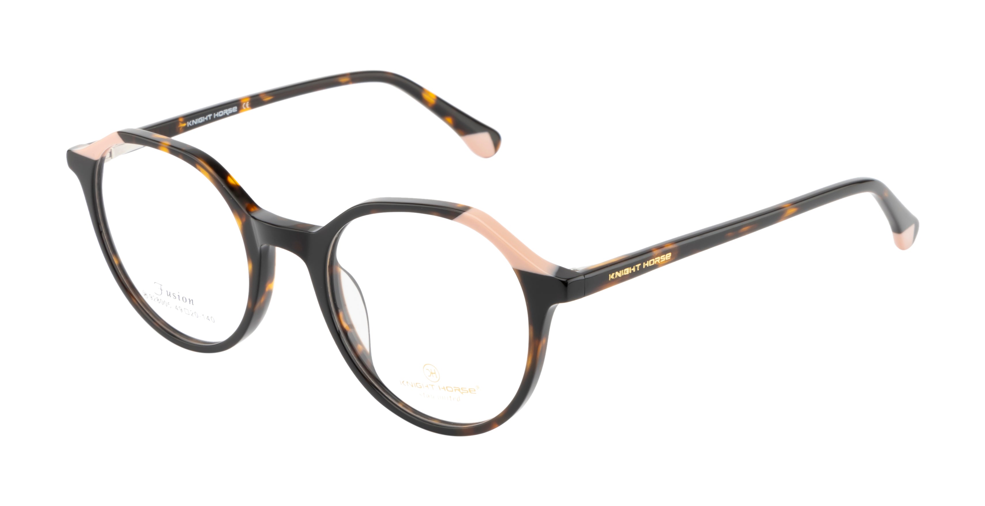 Chic And Contemporary Acetate Eyewear Frame In Brown & Pink Hues