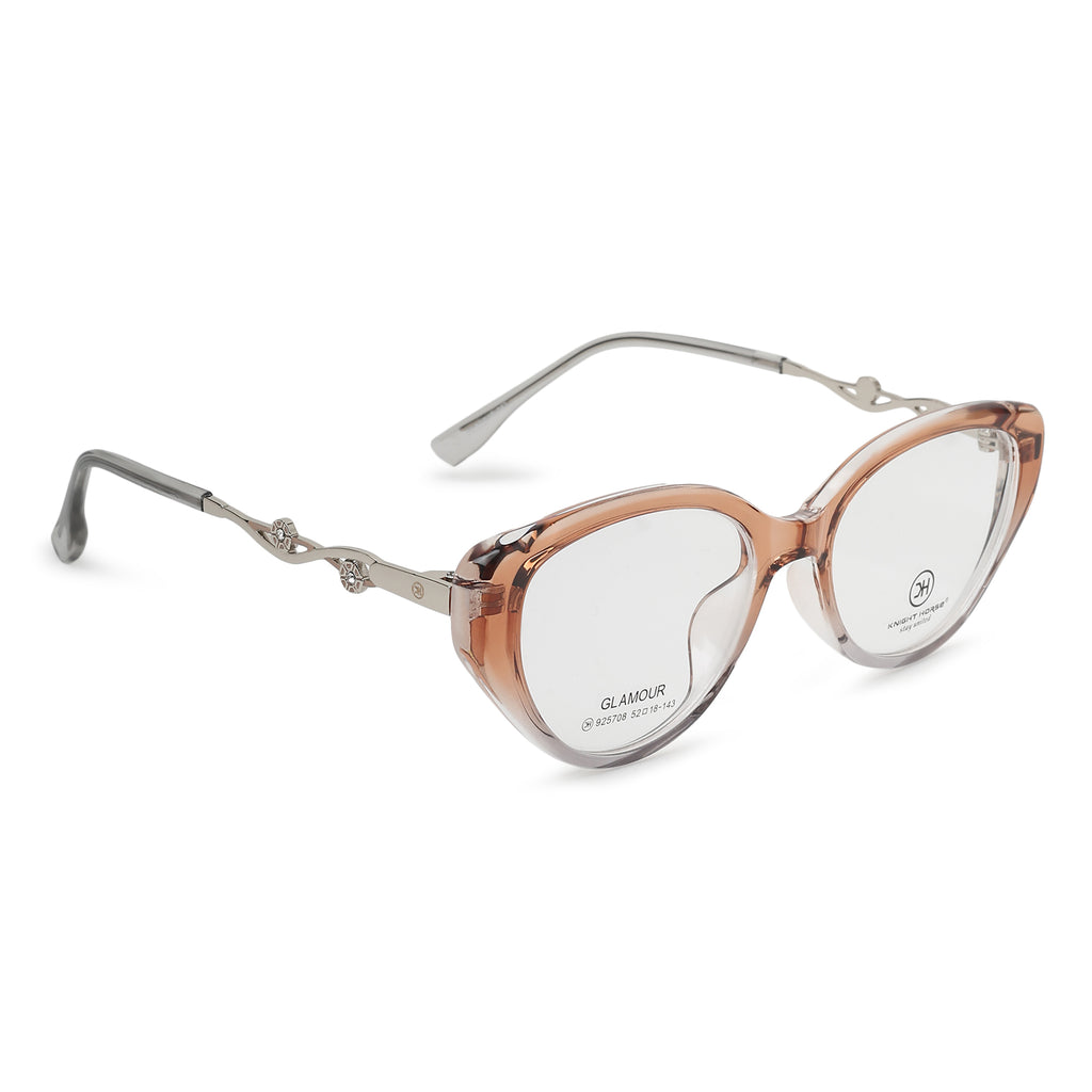 Knight Horse  Women’s Designer Optical Frame | Peach Brown