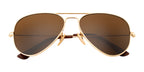 Luxe Aviator: Gold Frame with Polarized Brown B2 Lens & Blue Coating