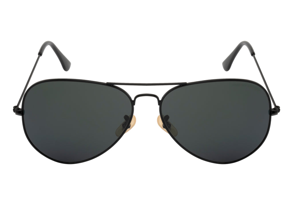 ShadowGlide: Sleek Black Aviator Shades | Polarized