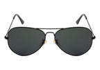 ShadowGlide: Sleek Black Aviator Shades | Polarized
