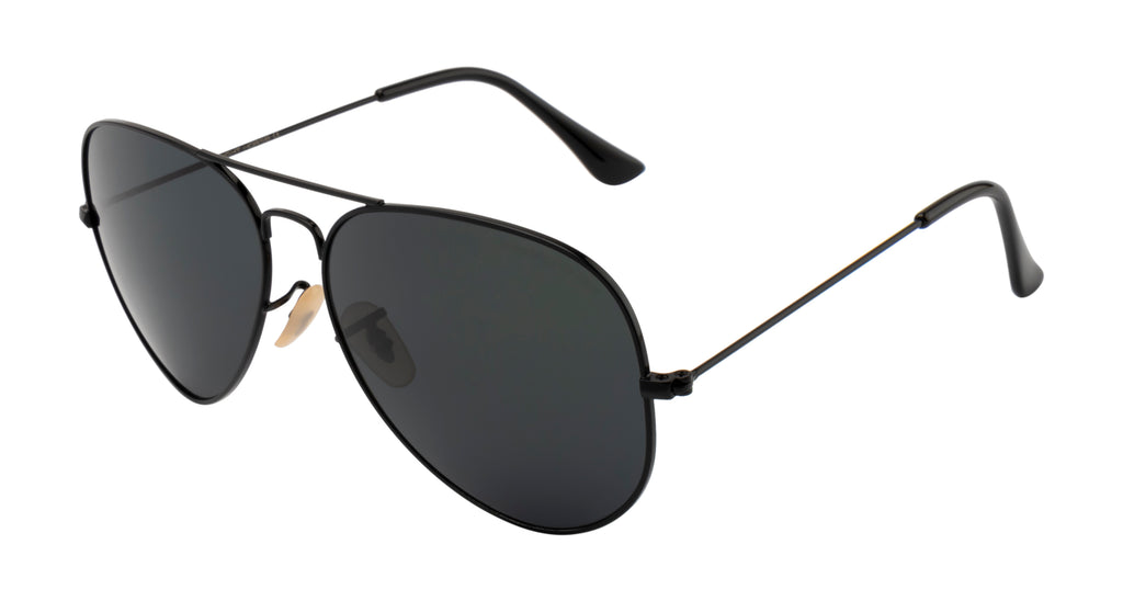 ShadowGlide: Sleek Black Aviator Shades | Polarized