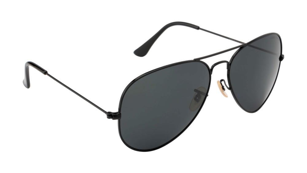 ShadowGlide: Sleek Black Aviator Shades | Polarized