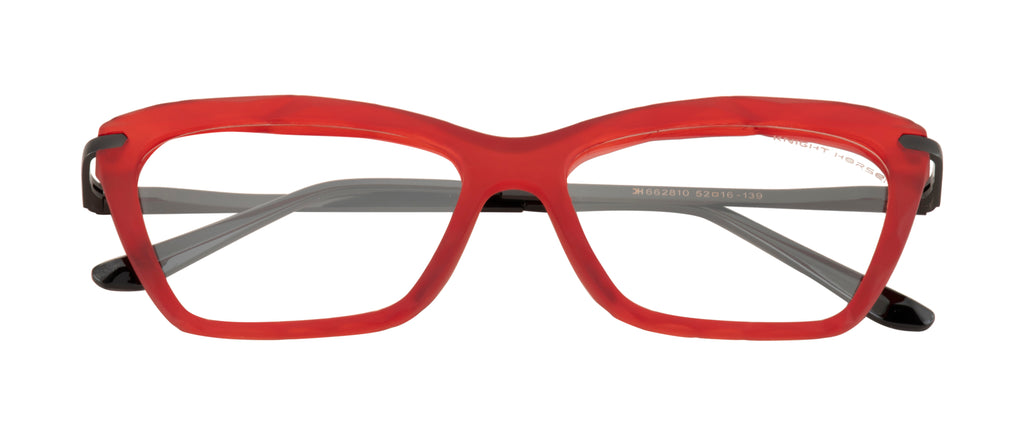 Women'S Cat-Eye Eyewear Frame In Red And Black Hues For A Stylish Statement