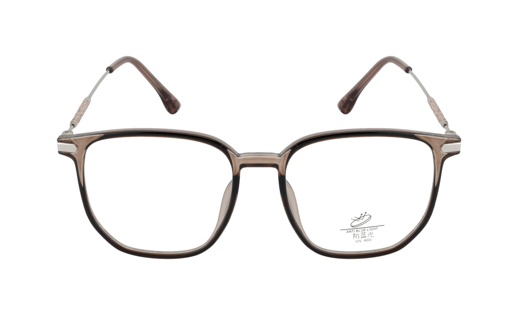 Stylish Geometric Women's Eyewear in Brown