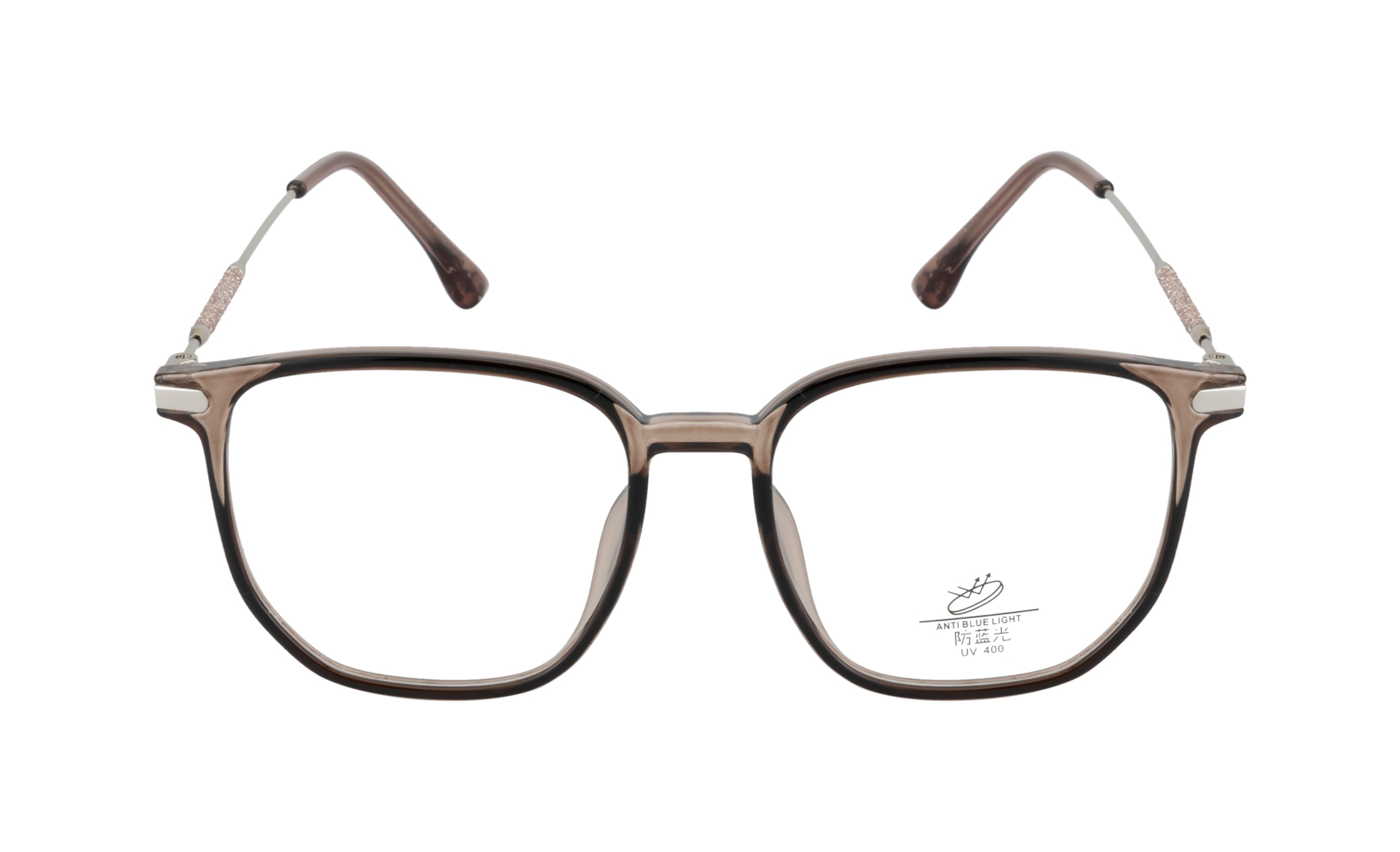Stylish Geometric Women's Eyewear in Brown