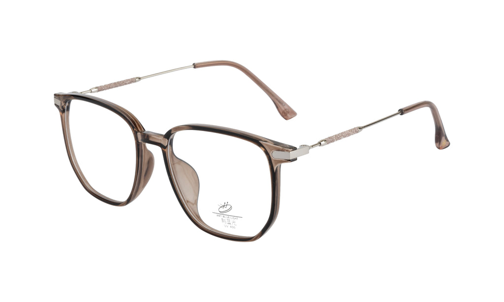 Stylish Geometric Women's Eyewear in Brown