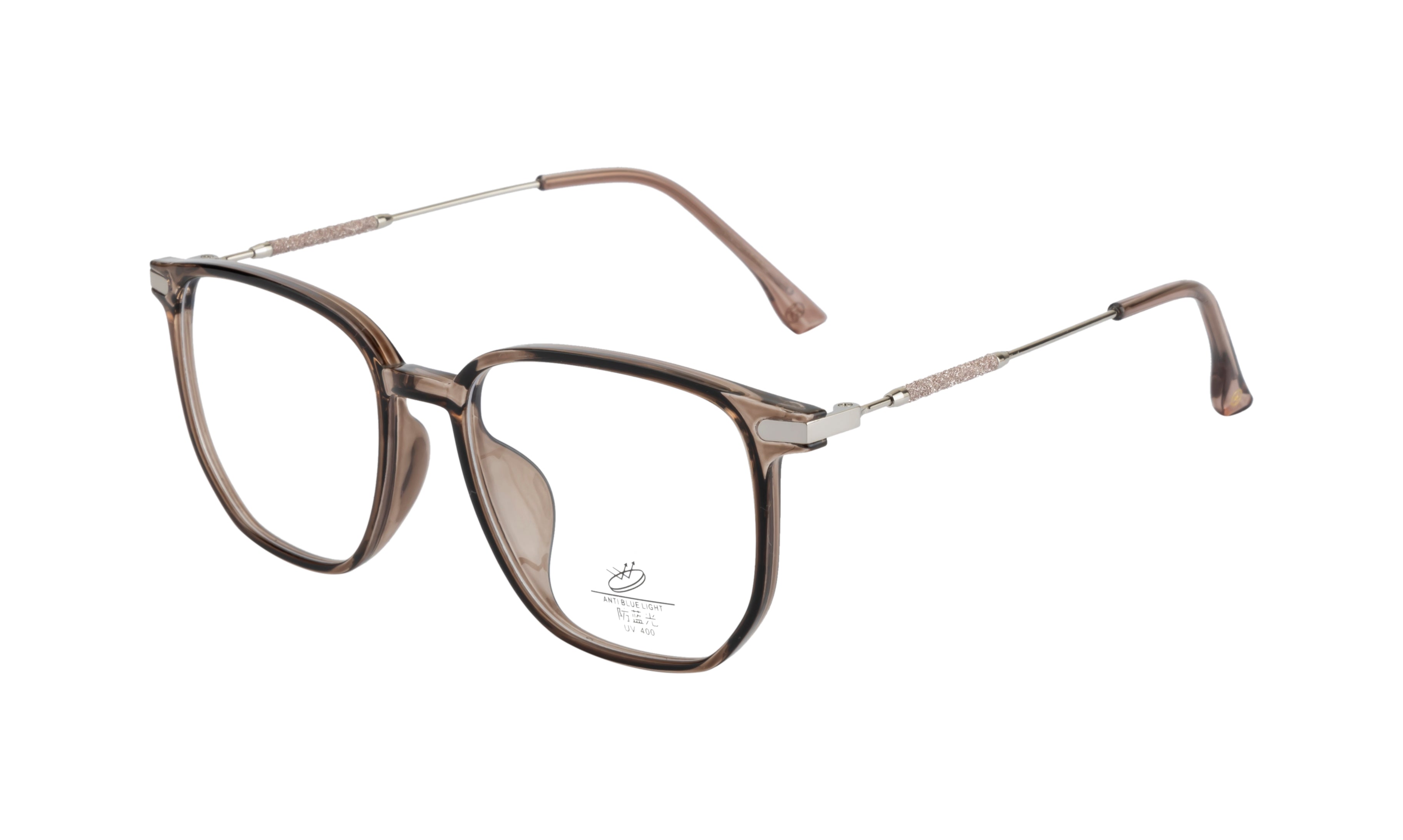 Stylish Geometric Women's Eyewear in Brown