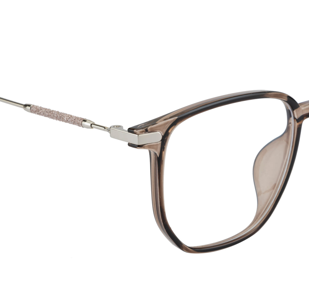Stylish Geometric Women's Eyewear in Brown