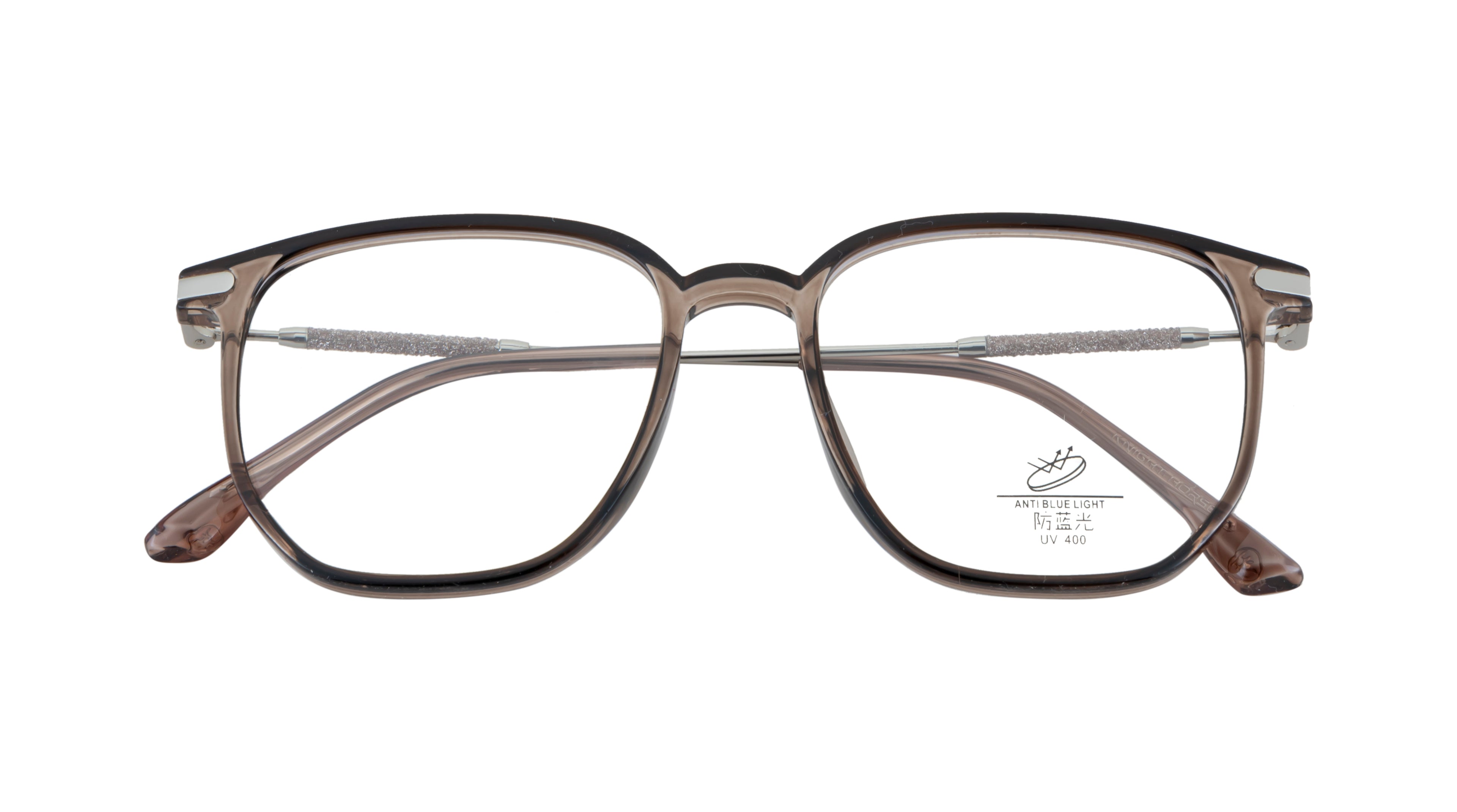 Stylish Geometric Women's Eyewear in Brown