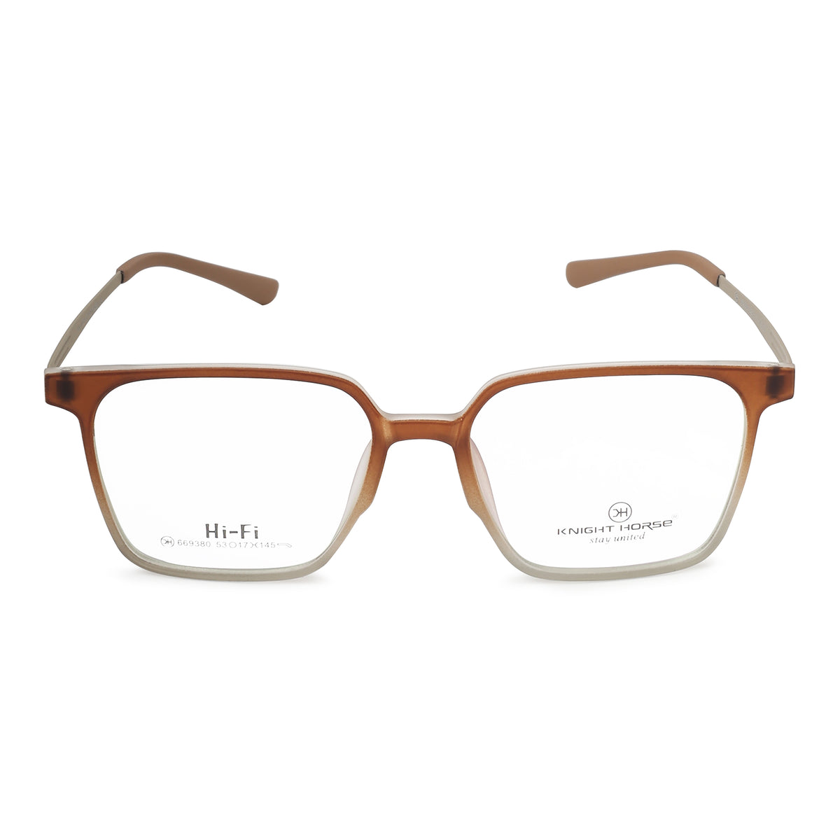 Knight Horse Trendy  Brown Smoke Unisex Eyeglasses