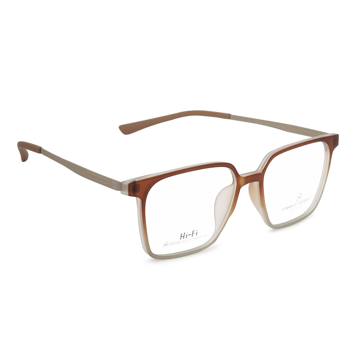 Knight Horse Trendy  Brown Smoke Unisex Eyeglasses
