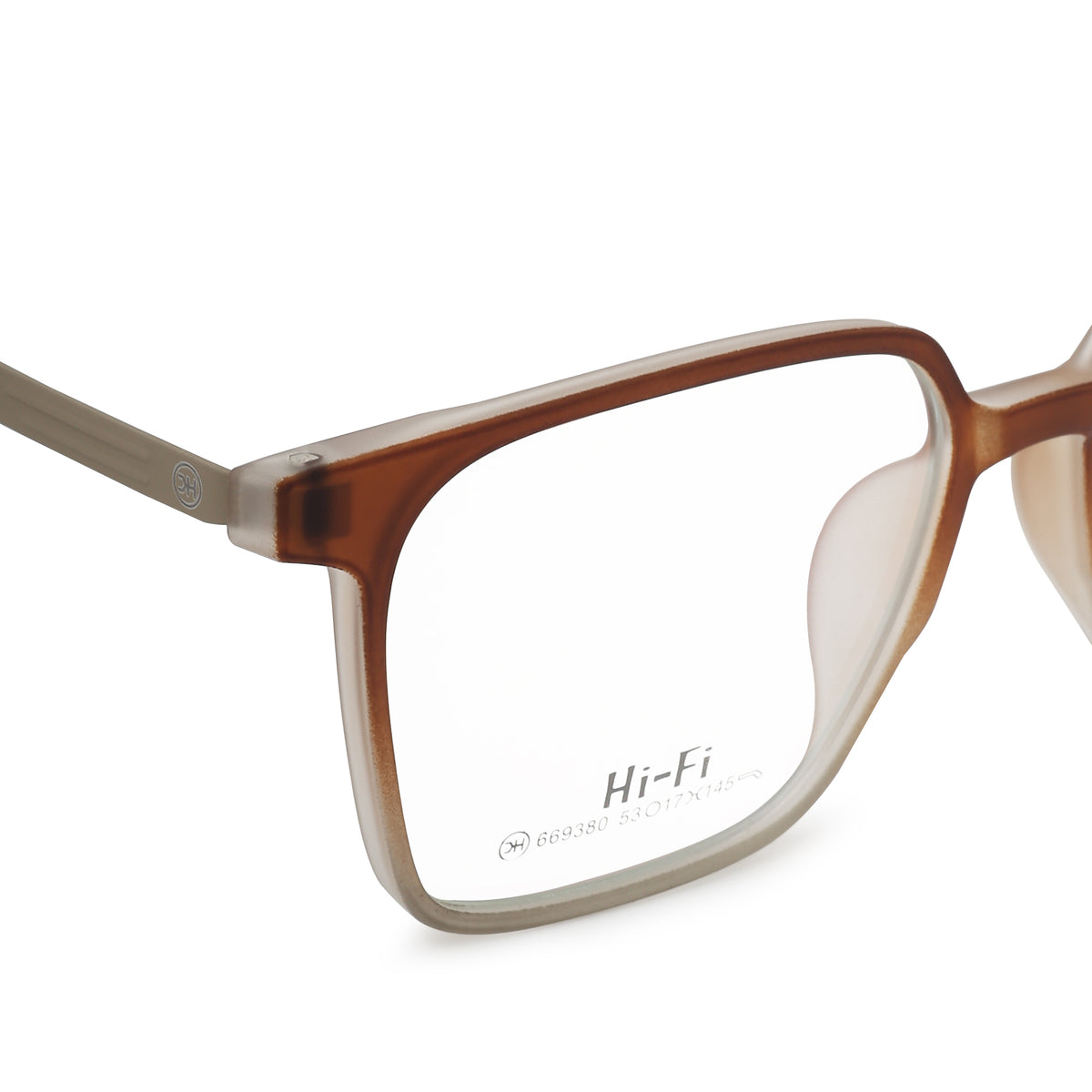 Knight Horse Trendy  Brown Smoke Unisex Eyeglasses