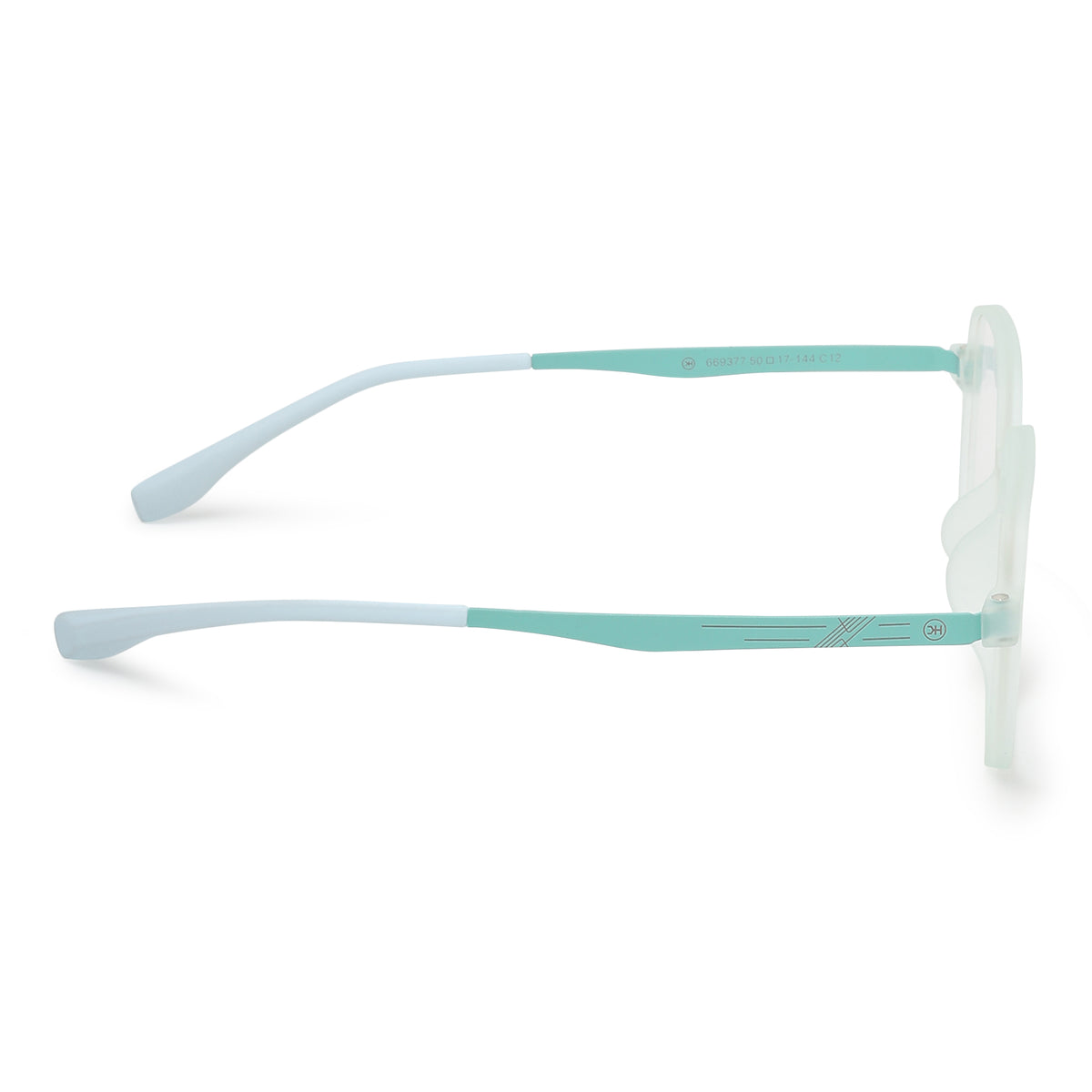 Knight Horse  Transparent Mint Green Soft Square Full Rim Eyeglasses for Men & Women