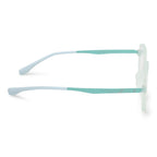 Knight Horse  Transparent Mint Green Soft Square Full Rim Eyeglasses for Men & Women