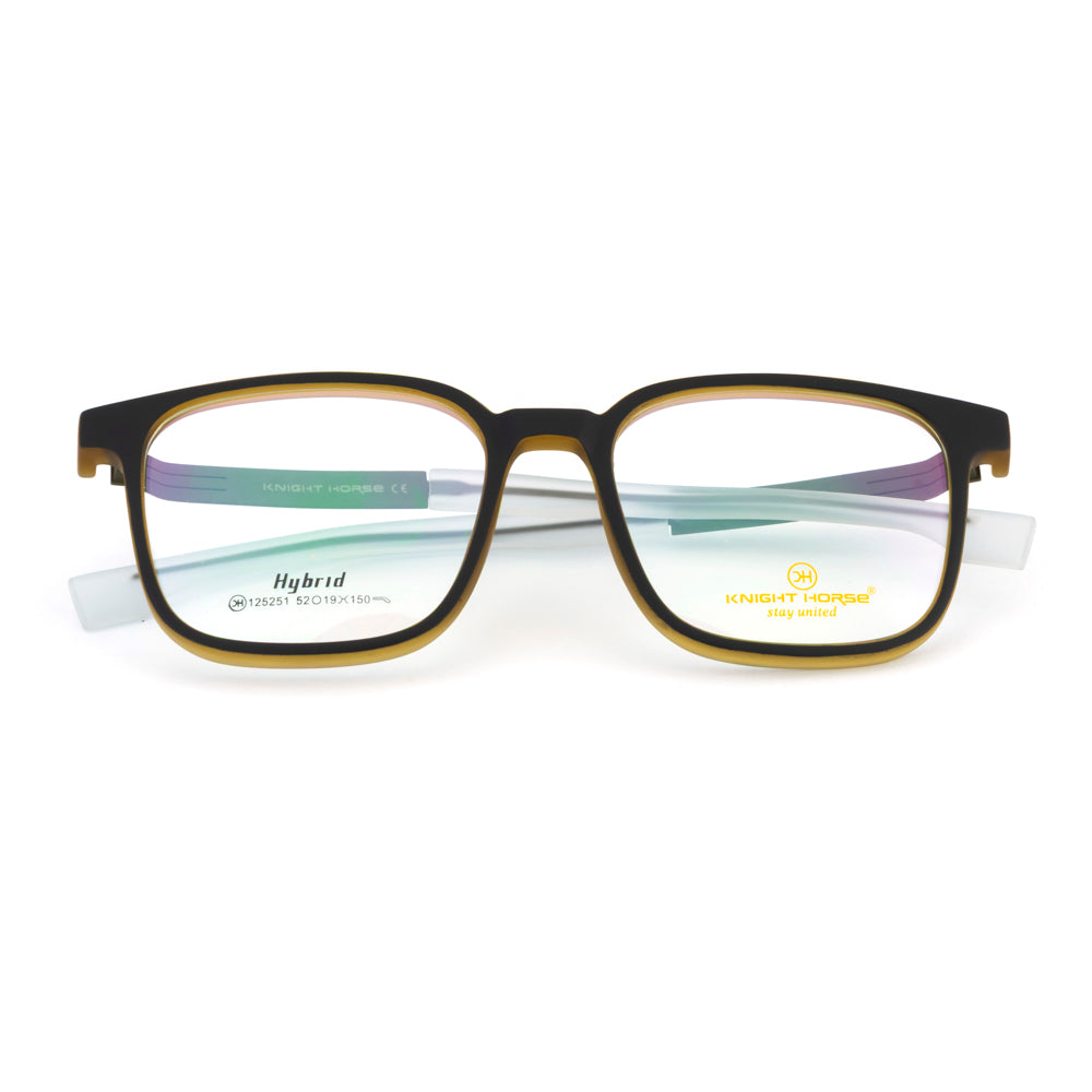 Knight Horse Lightweight Square Eyeglasses with Spring Hinges