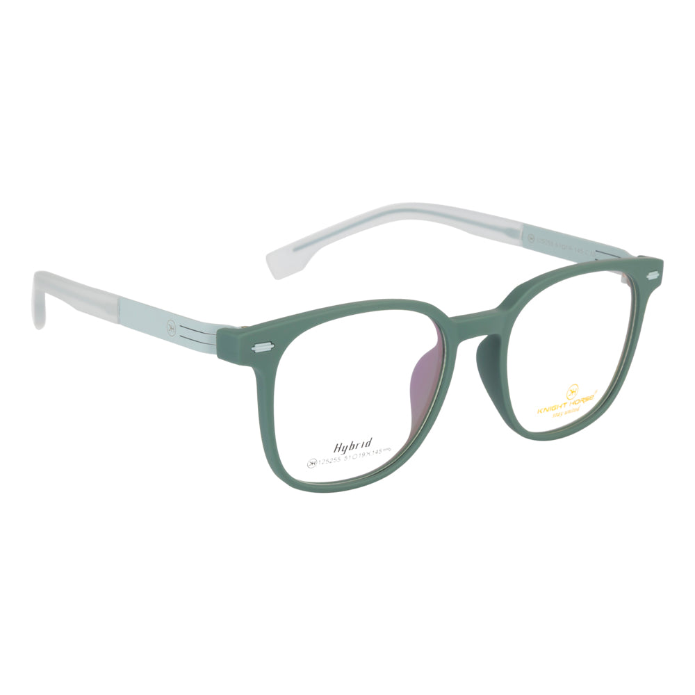 Knight Horse Lightweight Green Eyeglasses with Spring Hinges