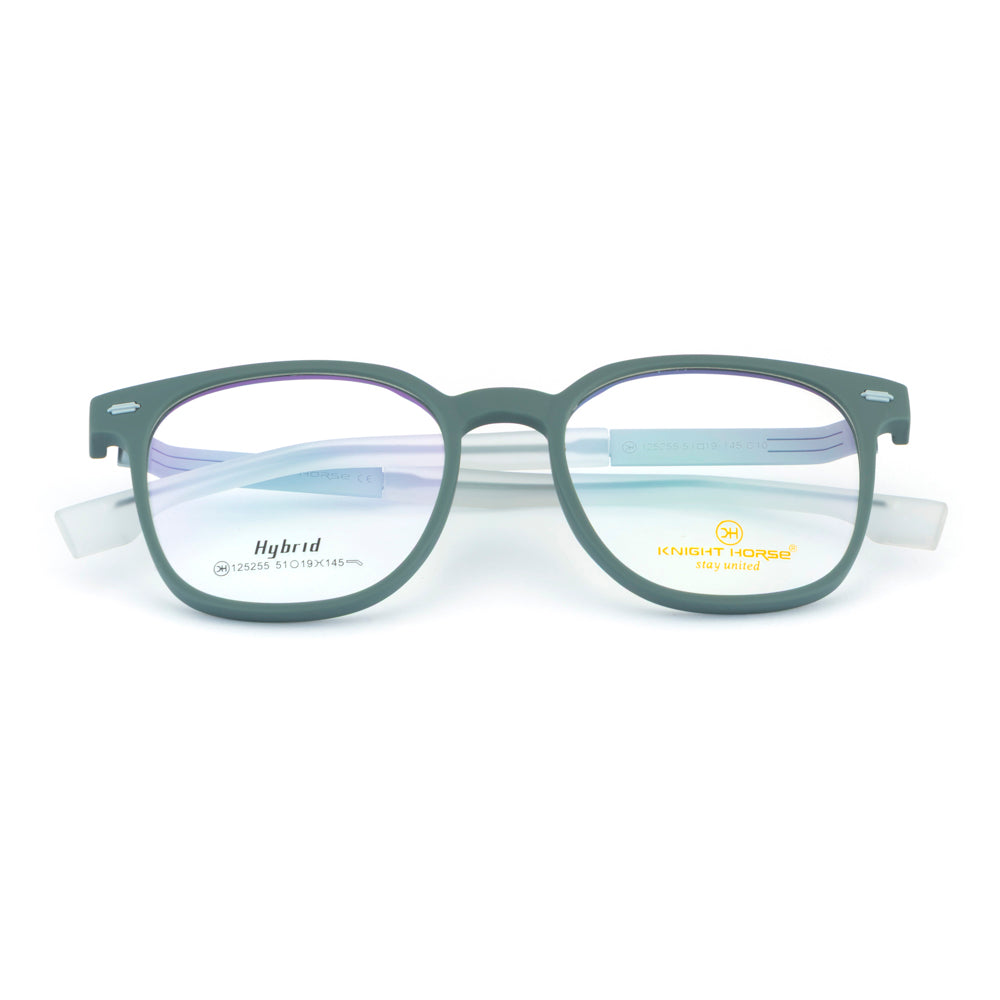 Knight Horse Lightweight Green Eyeglasses with Spring Hinges