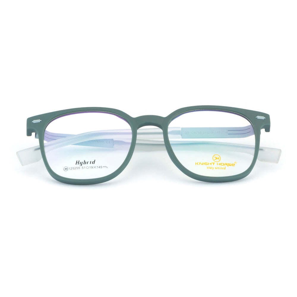 Knight Horse Lightweight Green Eyeglasses with Spring Hinges