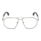 Knight Horse Men’s Full Rim Metal Eyeglass Frame with Wooden Finish Temples