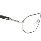 Knight Horse Men’s Full Rim Metal Eyeglass Frame with Wooden Finish Temples