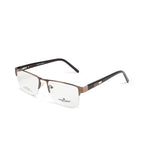 Knight Horse Men’s Half Rim Metal Rectangular Eyeglasses